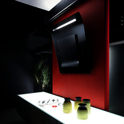 Elica Leaf Chimney Cooker Hood, Black